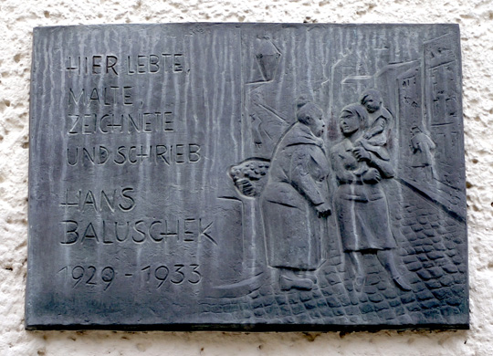 Plaque, Hans Baluschek