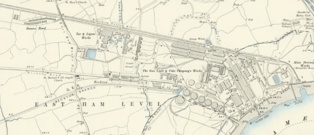 OS Map of the Beckton Gas Works