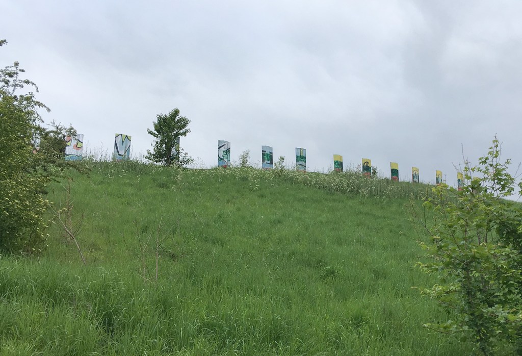 Photograph of the summit of the Beckton Alps