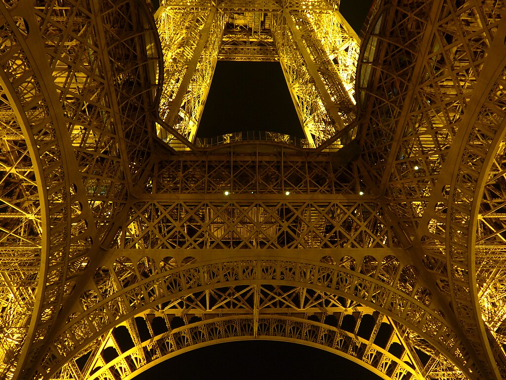 The Eiffel Tower at night